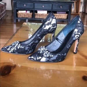 Ivanka Trump Black Lace Pumps